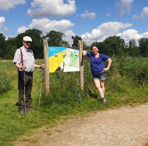 Man wandel actie natuur