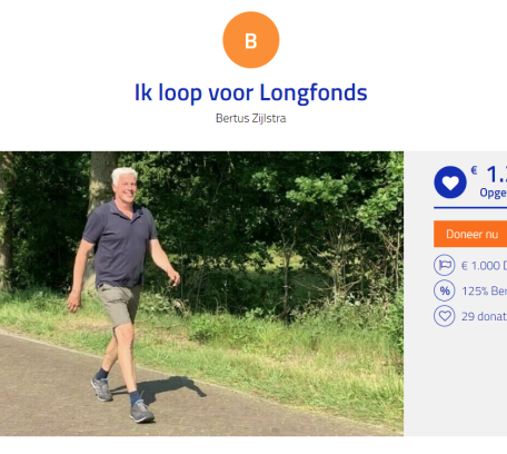 Bertus loopt voor Longfonds